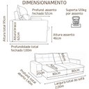 Ver imagem 6 de Sofá Luna 4 Lugares Retrátil Reclinável Veludo Luxo 2,00m