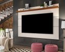Ver imagem 1 de Painel Suspenso Flutuante Home Tv até 72 Polegadas Prateleira Superior Vivare New 1.80:off White/fre