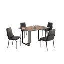 Ver imagem 2 de Conjunto Sala de Jantar Mesa 120x90cm Base Lunna Tampo MDF com Vidro Malibu Preto
