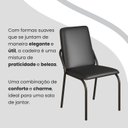 Ver imagem 7 de Conjunto Sala de Jantar Mesa 120x90cm Base Lunna Tampo MDF Laca com Vidro Malibu Preto