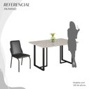 Ver imagem 5 de Conjunto Sala de Jantar Mesa 120x90cm Base Lunna Tampo MDF Laca com Vidro Malibu Preto
