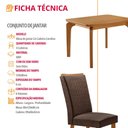 Ver imagem 7 de Mesa de Jantar Liz 120cm Tampo MDF Laminado Canto Copo com 4 Cadeiras Lisa Moderna Mobília