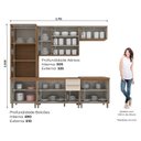 Ver imagem 2 de Cozinha Compacta 4 Peças com Tampo para Cooktop Yasmin Espresso Móveis