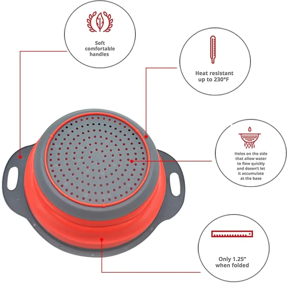 Ver imagem 5 de Escorredor de Cozinha Dobrável de Silicone Walfos Tapete de Cozinha Dobrável, 2 Peças