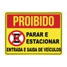 Placa Proibido Parar E Estacionar 30x40cm TaColado 05 Unidades - 1