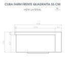 Ver mais imagens de Cuba Cozinha Farm Sink Quadratta 55 cm Estilo Fazenda Avental