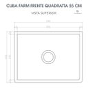 Ver imagem 7 de Cuba Cozinha Farm Sink Quadratta 55 cm Estilo Fazenda Avental
