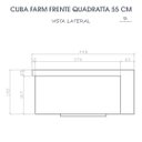 Ver imagem 7 de Cuba Cozinha Farm Sink Quadratta 55 Cm Estilo Fazenda Avental