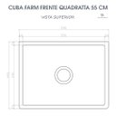 Ver imagem 6 de Cuba Cozinha Farm Sink Quadratta 55 Cm Estilo Fazenda Avental