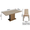 Ver imagem 3 de Conjunto Sala de Jantar Mesa Tampo de Madeira 4 Cadeiras Rustic/crema/imperial Keila Madesa