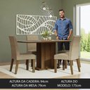 Ver imagem 4 de Conjunto Sala de Jantar Mesa Tampo de Madeira 4 Cadeiras Rustic/crema/imperial Keila Madesa