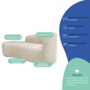 Ver imagem 4 de Kit Divã Recamier Orgânico França 200cm Lado Esquerdo e 2 Poltronas Amore Bouclé