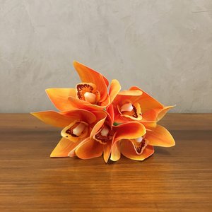 Buquê Flor Orquídea - Unidade Alaranjado