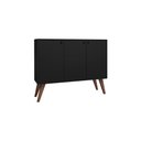 Ver imagem 1 de Aparador Buffet Retro para Sala de Estar 3 Portas Congo - Preto