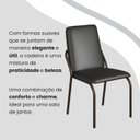 Ver imagem 7 de Conjunto Sala de Jantar Mesa 160x90cm Base Lunna Tampo MDF Malibu Preto