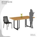 Ver imagem 5 de Conjunto Sala de Jantar Mesa 160x90cm Base Lunna Tampo MDF Malibu Preto