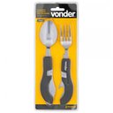 Ver imagem 2 de Canivete Multiuso em Aço Inox com Talheres 4 em 1 Vonder