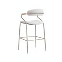 Ver imagem 4 de Kit 3 Banquetas Zyon Assento em Tecido Base Fixa com Encosto Cinza Gat Magazine
