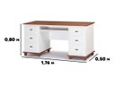 Ver imagem 5 de Escrivaninha Linz 6 Gavetas 80 X 176 X 50 Cm (a X L X P)
