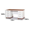 Ver imagem 5 de Escrivaninha Linz 6 Gavetas 80 X 176 X 50 Cm (a X L X P)