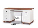 Ver imagem 4 de Escrivaninha Linz 6 Gavetas 80 X 176 X 50 Cm (a X L X P)