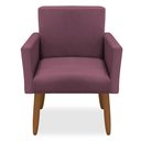 Ver imagem 3 de Kit 2 Poltronas Decorativa Nina Pés Palito Veludo Lilas Chamby Móveis