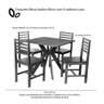 Conjunto Mesa de Jantar Isadora e Cadeiras Luna Estofadas Madeira Maciça - 6