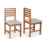 Conjunto Mesa de Jantar Isadora e Cadeiras Luna Estofadas Madeira Maciça - 5