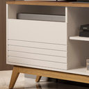 Ver imagem 2 de Rack para Sala Fênix Wood TV 40 Polegadas Moderno Off White Freijó