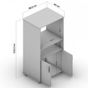 Ver imagem 4 de Armário de Cozinha para Forno Jaú 2 Portas Branco - Pnr Móveis