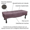 Ver imagem 3 de Puff Recamier Retrô Luis Xv Captonê Vicenza 140cm Veludo S04 Cor Uva