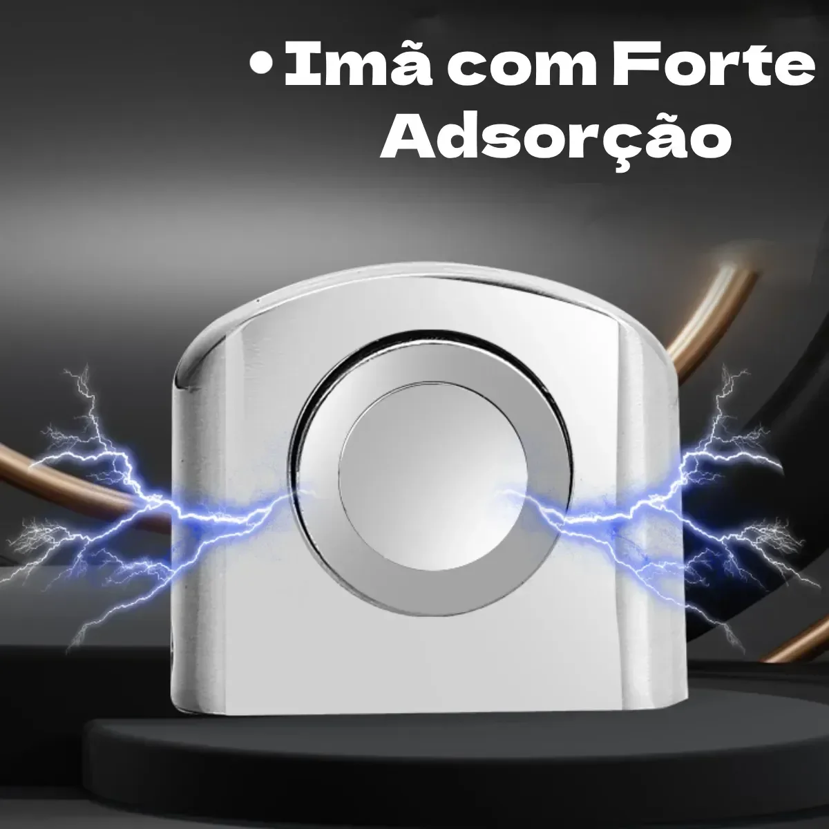 Ver mais imagens de Fixador de Porta Magnético com Imã para Piso Preto Re165 Snel Home