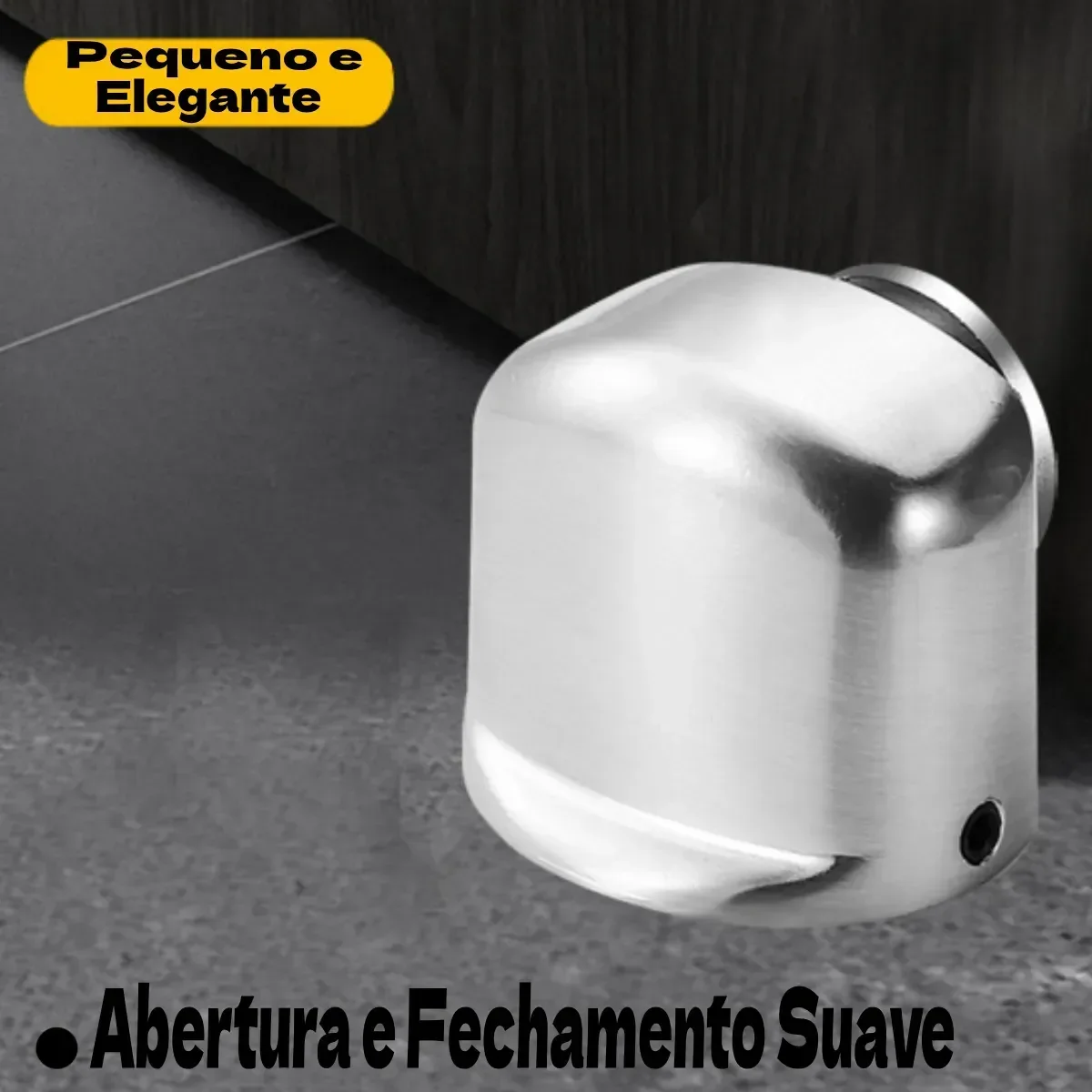Ver imagem 7 de Fixador de Porta Magnético com Imã para Piso Preto Re165 Snel Home