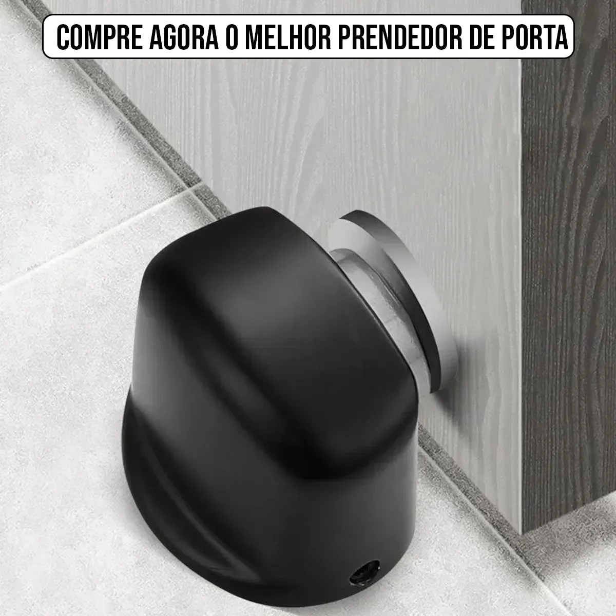 Ver imagem 3 de Fixador de Porta Magnético com Imã para Piso Preto Re165 Snel Home