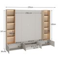 Ver imagem 4 de Rack com Painel TV até 75 Polegadas 2 Torres Nichos LED 100% MDF 270CMX217CM Astro Foscarini