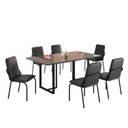 Ver imagem 2 de Conjunto Sala de Jantar Mesa 160x90cm Base Lunna Tampo MDF Laca com Vidro Malibu Preto