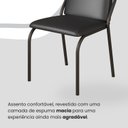 Ver imagem 6 de Conjunto Sala de Jantar Mesa 160x90cm Base Lunna Tampo MDF Laca com Vidro Malibu Preto