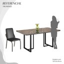 Ver imagem 5 de Conjunto Sala de Jantar Mesa 160x90cm Base Lunna Tampo MDF Laca com Vidro Malibu Preto