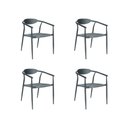 Ver imagem 3 de Conjunto 4 Cadeiras Minimalistas Empilhaveis Isla Fratini