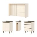 Ver imagem 2 de Kit Ilha Gourmet 2 Portas 3 Gavetas com Tampo Connect