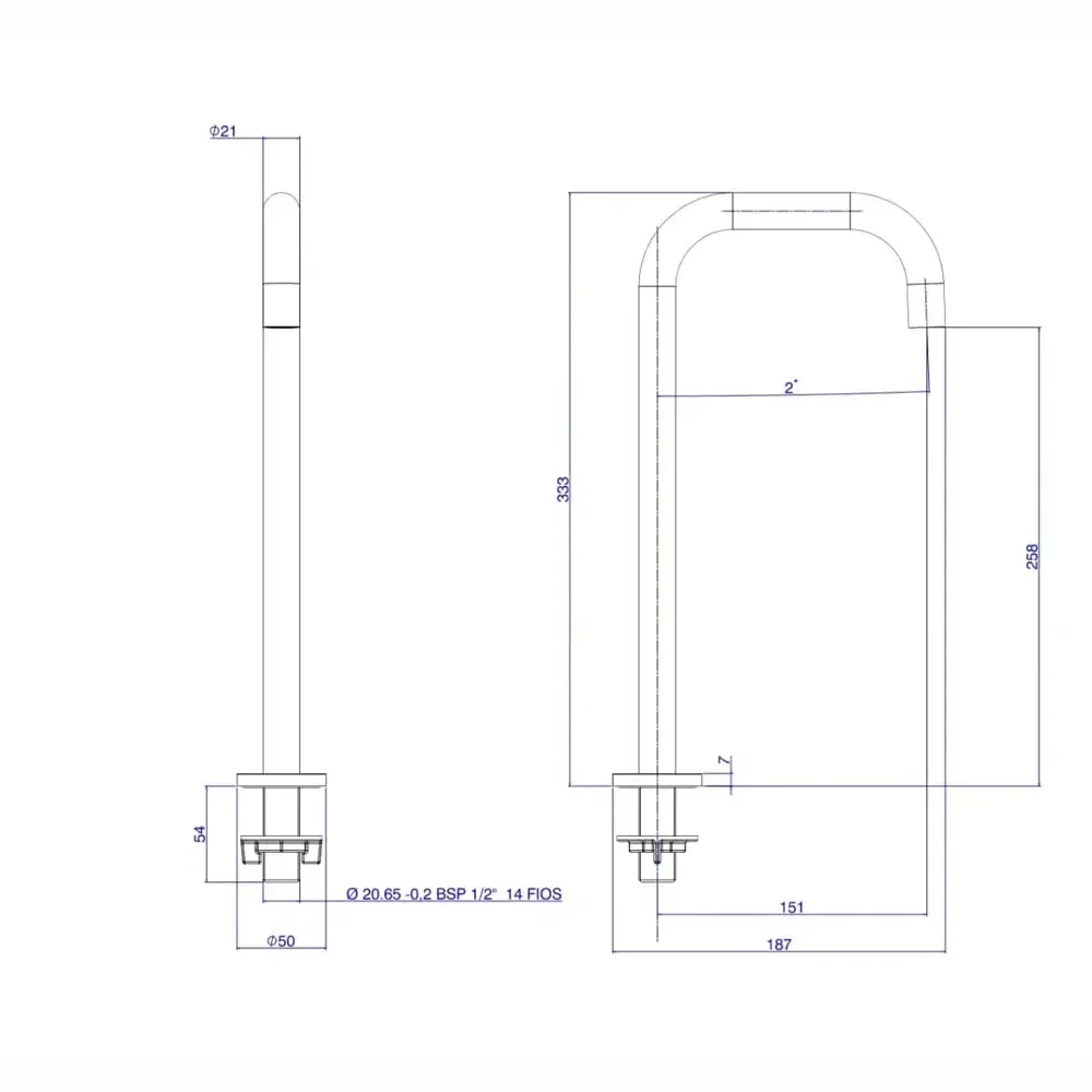 Bica P/ Lavatorio Quadrada M Deca You Br Mt 1791.br105.mt - 5
