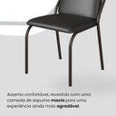 Ver imagem 6 de Conjunto Sala de Jantar Mesa 160x90cm Base Lunna Tampo MDF com Vidro Malibu Preto/Fosco