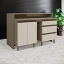 Ver imagem 1 de Kit Ilha Gourmet 2 Portas 3 Gavetas com Tampo Connect