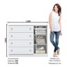 Cômoda Americana 01 Porta 04 Gavetas Henn Branco Hp - 5