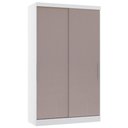 Ver imagem 1 de Guarda Roupa Solteiro 135cm 2 Portas 3 Gavetas Taiga Branco/cinnamon L01 - Mpozenato