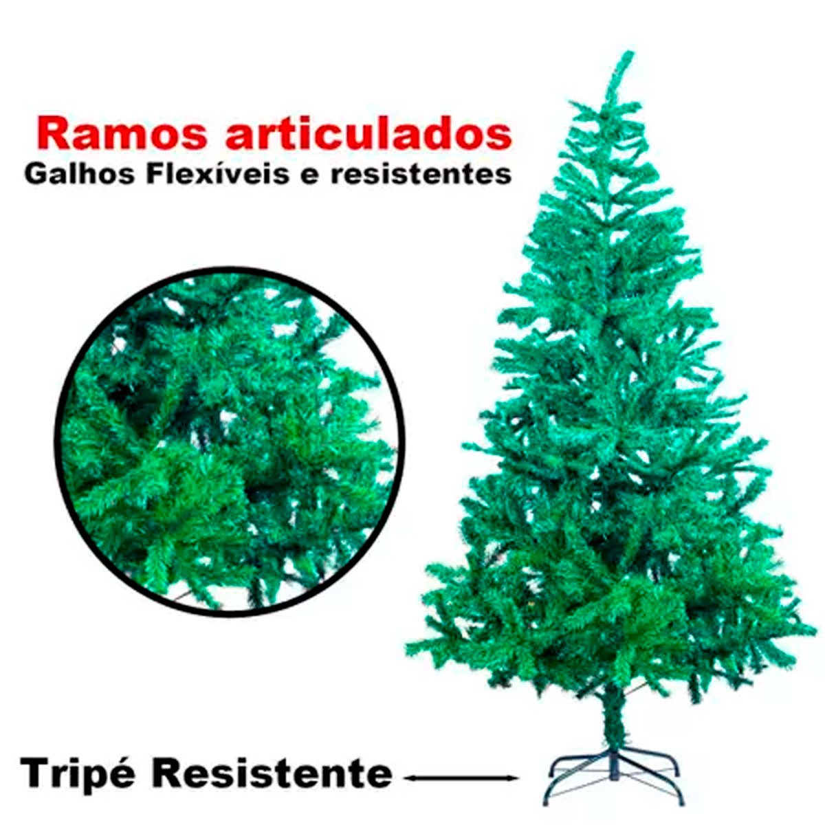 Árvore de Natal Premium Pinheiro Verde 1.80 de Altura - 5