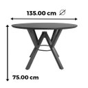 Ver imagem 4 de Mesa Jantar Lívia Nacional Móveis Redonda 135 Cm Base e Tampo em Madeira Pinhão
