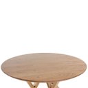 Ver imagem 2 de Mesa Jantar Lívia Nacional Móveis Redonda 135 Cm Base e Tampo em Madeira Pinhão