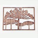 Ver imagem 1 de Quadro Decorativo Araucárias Pinheiro em Mdf