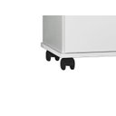 Ver imagem 4 de Multiuso / Armário Are 2 Portas com Prateleiras Interna e Puxadores Cromados com Rodízios Cor Branco